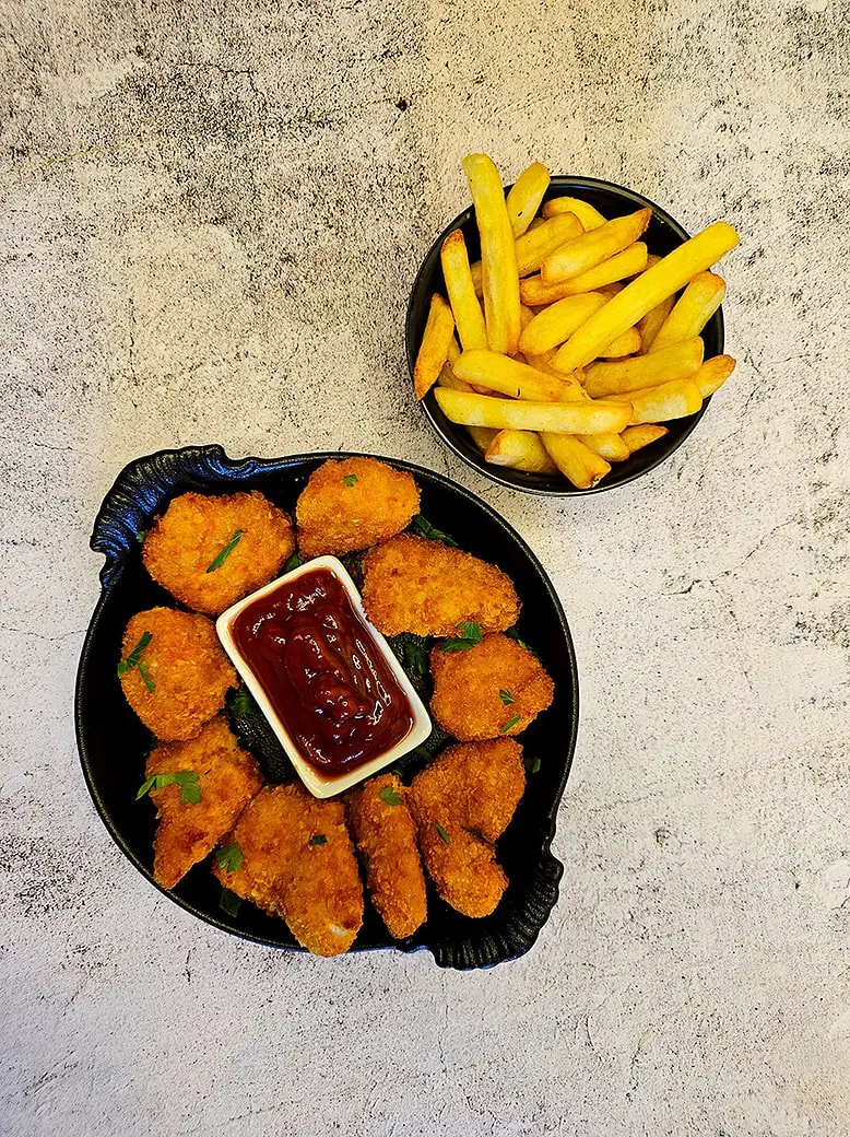 Κοτομπουκιές chicken nugget σε air fryer