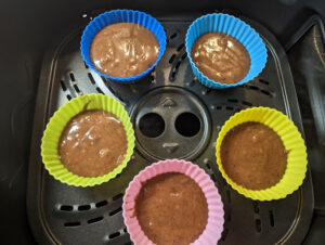 Muffin με κακάο σε air fryer