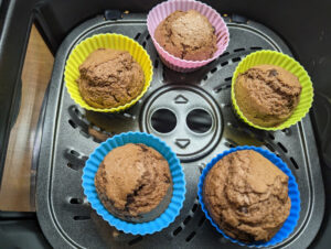 Muffin με κακάο σε air fryer