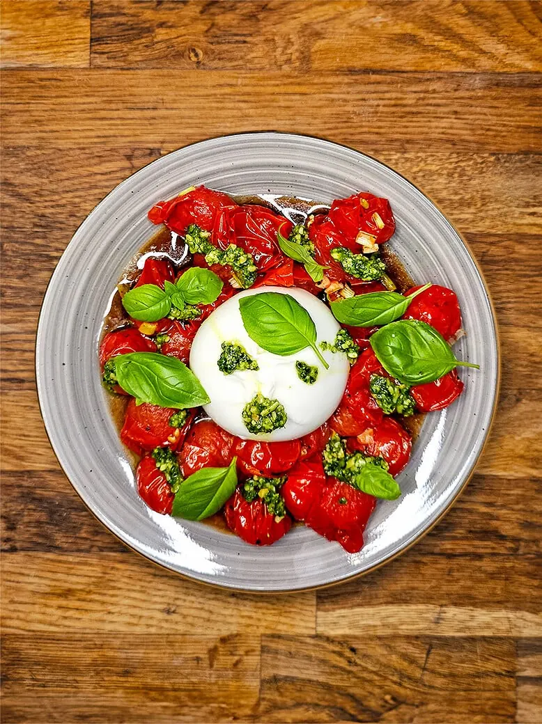 σαλάτα μπουράτα στο air fryer