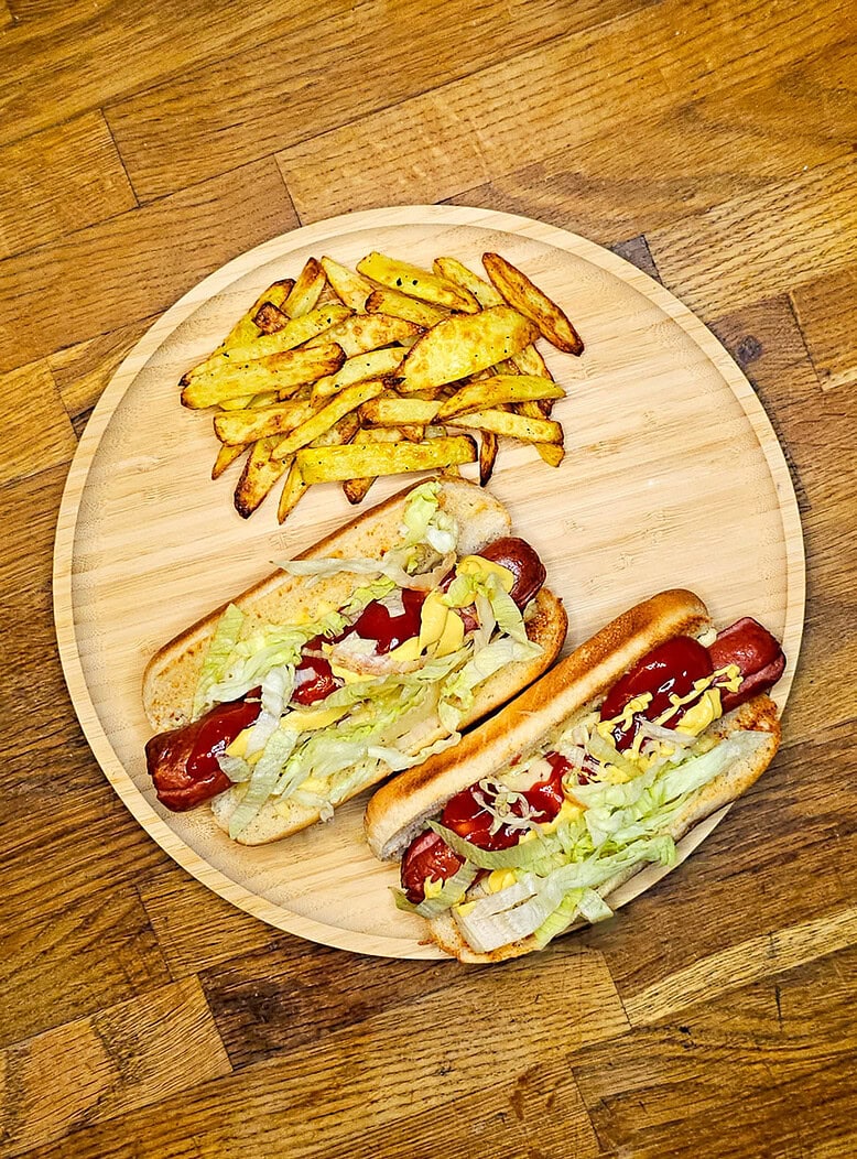 Hot dog στο air fryer