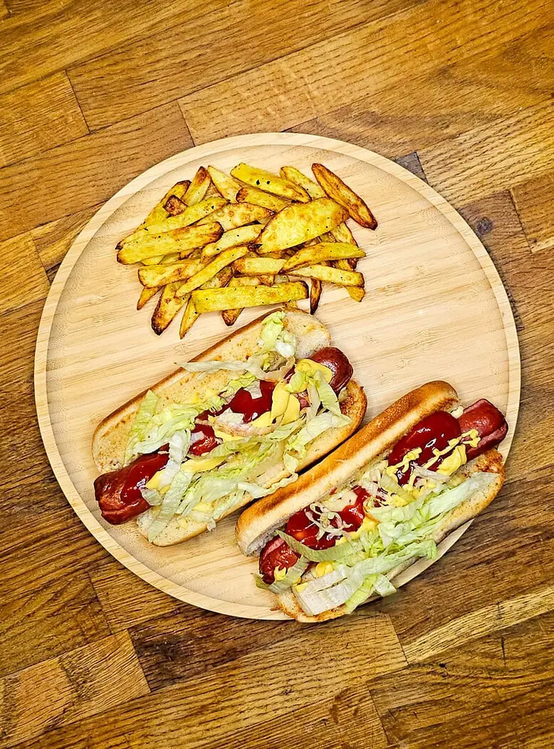 Hot dog στο air fryer